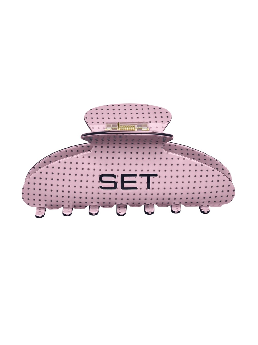 NWT Set Active Polka Dot Hair Clip Pink Confetti Birthday Drop Brown SOLD OUT